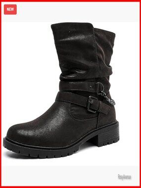 Wide Width Ankle Boots with Memory Foam Insole Side Zipper Slouchy